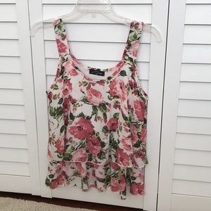 Cute floral tank JW girl small